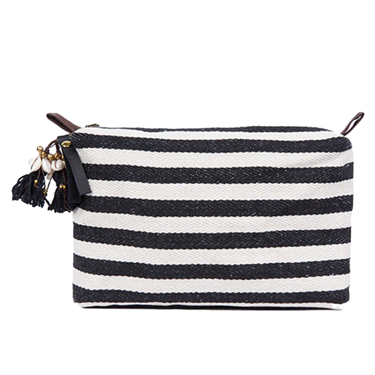 Navy Stripe Cosmetic Wash Bag