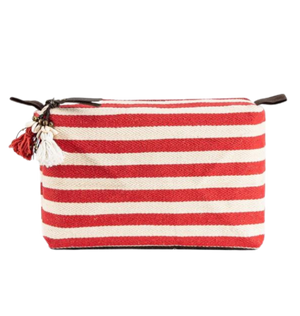 Bold Red Stripe Cosmetic Wash Bag